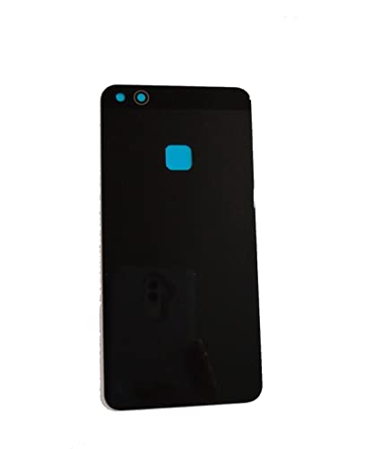 Ricambio compatibile con HUAWEI P10 LITE/WAS-LX1 WAS-LX1A Copri Batteria Vetro Posteriore Back REAR Cover Retro Scocca completa biadesivo adesivo + lente obbiettivo CAMERA (Nero)