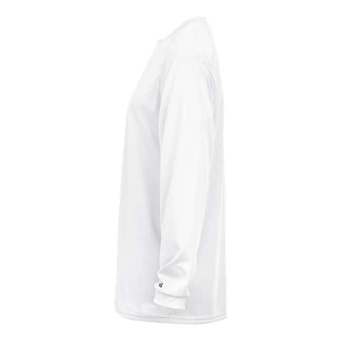 Badger Sports Tri-Blend L/S Tee White 2X-Large