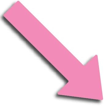 30 Pack - Large 7 Inch Directional Arrow Decal Stickers - Featuring A Floor Safe Removable Adhesive - Perfect for Classroom Sensory Pathways, Special Events and Social Distancing floor markers - Pink