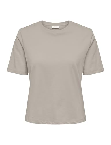 JdY Damen Jdyrex S/S Top JRS Noos Chateau Gray Small