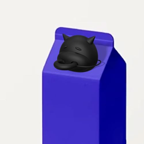 KESOTO Kuheuter Milchkartondeckel, 3D Gedruckter Milchflaschendeckel Umsteller für Boxen für Shop Thanksgiving, Schwarz