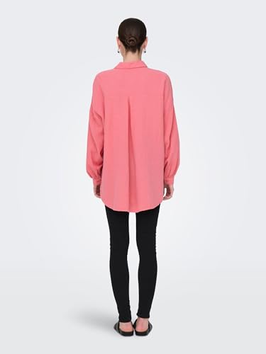 ONLY Damen ONLTHYRA Oversized Shirt NOOS WVN ,Sun Kissed Coral ,S 5