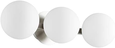 3Lt Globe Vanity - STN Satin Nickel