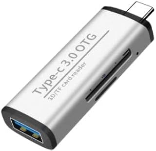 3 IN 1 USB C HUB MINI HUB CARD READER OTG Card Reader USB Type C USB 3.0 OTG Memory Card Adapter Portable 2 Slots for TF, SD, Micro SD, SDXC, SDHC, MMC, RS-MMC, Micro SDXC, Micro SDHC, for Mac, Windows, Linux, PC, Laptop MULTIFUNCTIONAL UNIVERSAL Card Reader