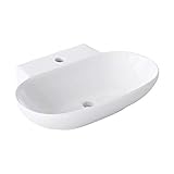 [page_title]-doporro 56x38,5x12 cm Hänge-/ Aufsatzwaschbecken Brüssel899 aus Keramik in Weiß inkl. Nano-Versiegelung