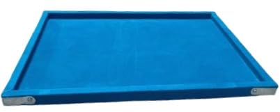 Image of Velvet Jewellery Display & Beading Tray | 12 x 9 Inch Organizer Tray for Necklaces, Bracelets, Cosmetics & Craft Storage | Soft Velvet Finish, Durable & Multipurpose (Pack of 1) (Sky Blue)