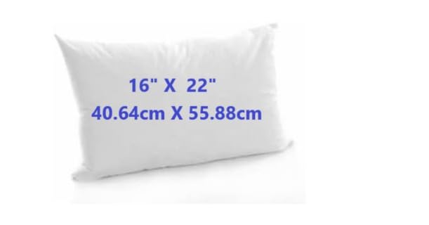 Rectangular Oblong Hollowfibre Cushion Pads, 16" x 22", 2 Count