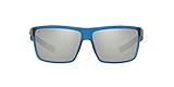Costa Del Mar Men's Rinconcito Polarized Rectangular Sunglasses, Matte Atlantic Blue/Grey Silver...