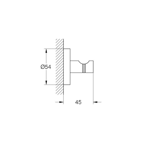 Image of GROHE 40364A01 Essentials Robe Hook, Hard Graphite