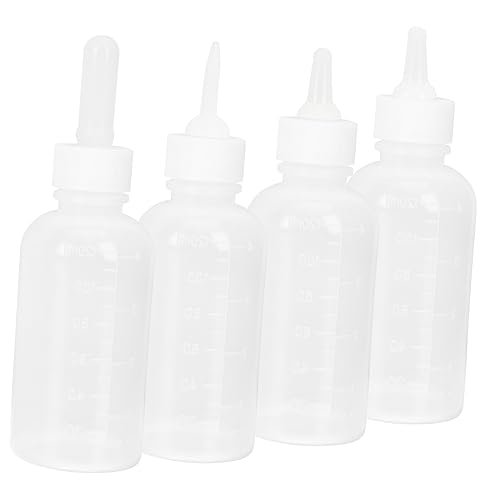 CORHAD Easy to Feed 4pcs Cat Dog Puppy Milk Feeder Small Pet Nursing Bottle Plastic for Newborn Pet
