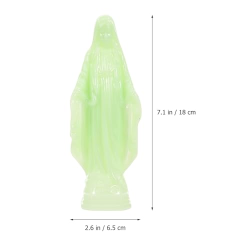 Estatua luminosa Virgen María decorativa católica miniatura 2