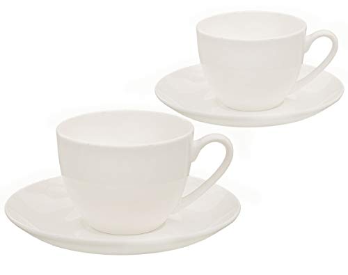 Buchensee Kaffeetassen, Teetassen Set aus Fine Bone China Porzellan. 2...