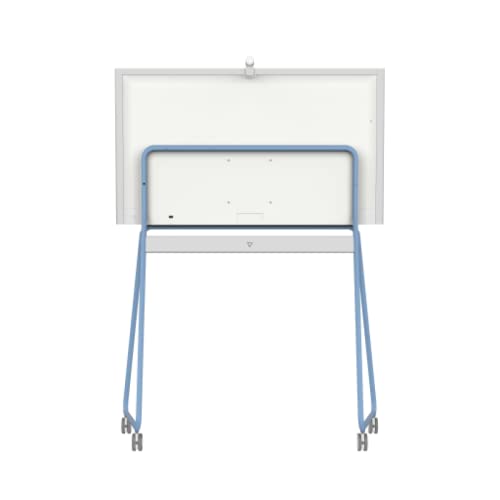 Vibe 55'' Interactive Whiteboard Portable Stand, Four Lockable Wheels, Sleek Design for The Modern Office or Classroom (Blue)