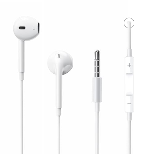 3,5 mm Jack Auriculares In Ear, Auriculares con Micrófono y Cable, Reducción Ruido Sonido Estéreo Control de Volumen, para Phone iPad Pro MP3 Samsung Huawei Android Smartphones Portátiles
