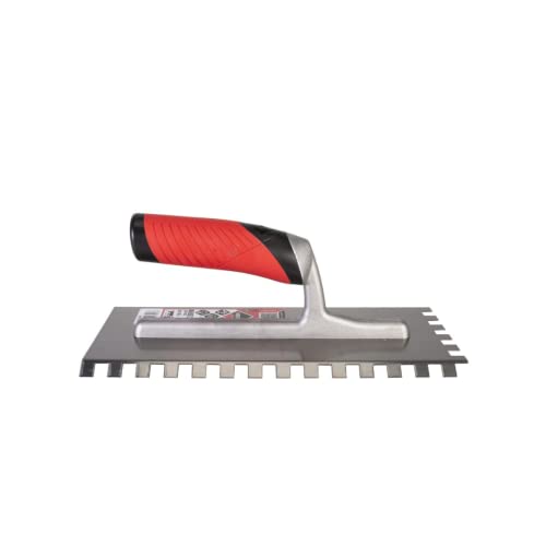 RUBI Zahnkelle mit offenem Rubiflex-Griff, 28cm mit 45 Grad Bezahnung 6x6mm