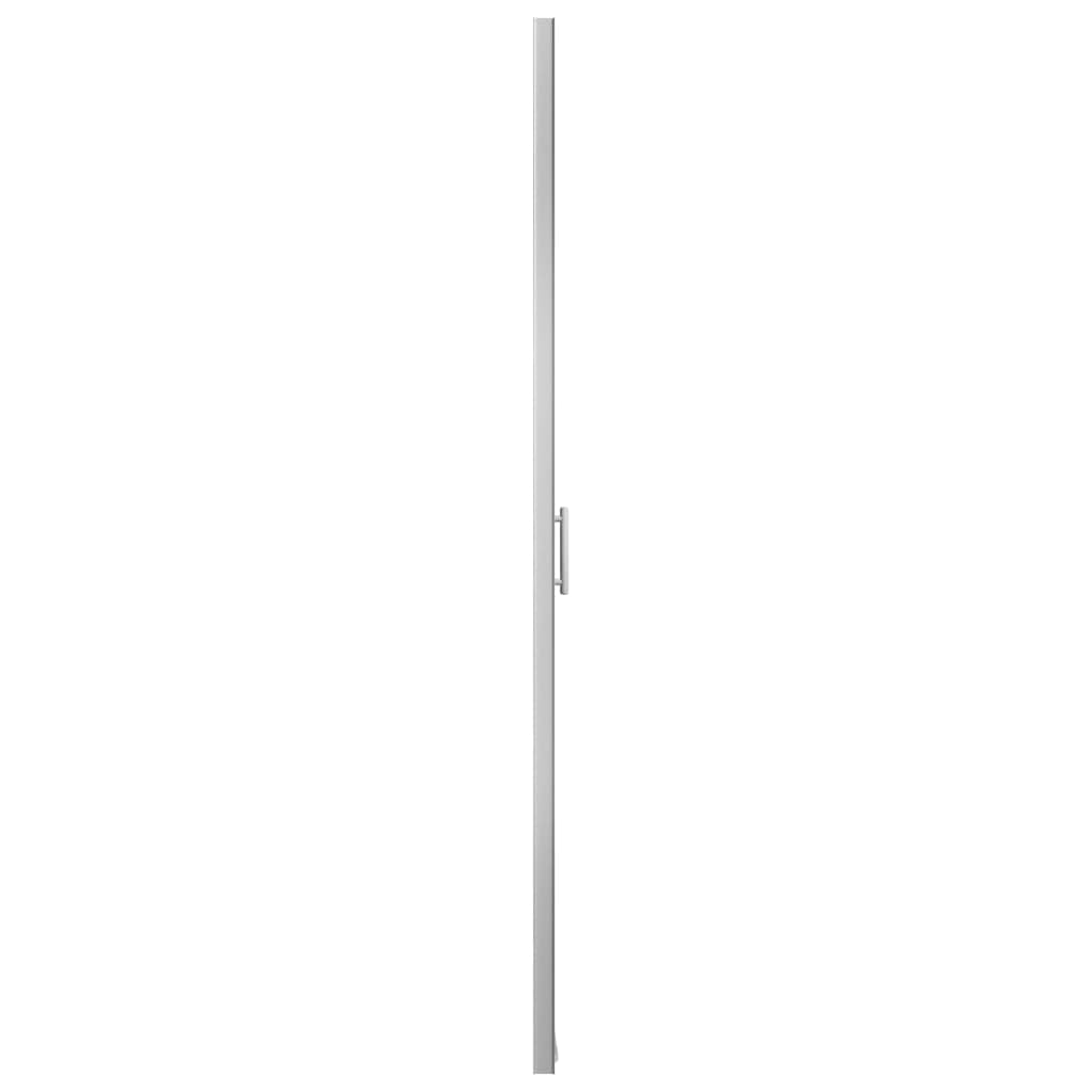Porta doccia 81x195 cm, box doccia con vetro smerigliato, vetro di sicurezza da 5 mm, telaio in alluminio regolabile, paraspruzzi per bagno