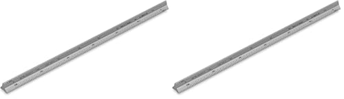 Image of Alumicolor Aluminum Architect Metric Pocket Scale, 15CM, Silver (Pack of 2)