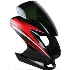 Front Headlight Visor For Passion Pro Digital (Black/Red, Halogen)