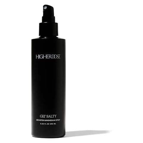 HigherDOSE GET Salty Body Spray - Purified Water & Magnesium Salt Spray - Topical Sea Salt Spray for Muscle Recovery, Mood Support & Hormone Balance - Relax and Absorb Electrolytes (8.33 Fl Oz) Cover