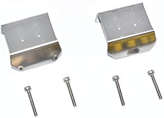 Axial SCX10 II UMG10 (AXI90075) Upgrade Parts Stainless Steel Front & Rear Gear Box Bottom Protector Mount - 2Pc Set