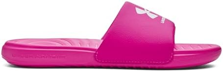Under Armour Girls Ansa Fixed Strap Slide Sandal, (602) Rebel Pink/Rebel Pink/White, 2 Little Kid | Image 1