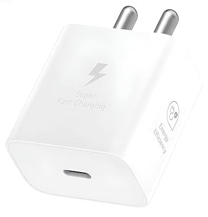 Image of Original 25W GaN Type C Super Fast Charger for Sam Sung Galaxy A /M /F /S /Z Series Ultra Fast USB C Adapter for S24 Ultra, S23, S21 FE, Z Fold, Galaxy Tab White (Feb50)