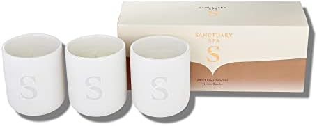 Sanctuary Spa Signature Candle | Jasmine, Bergamot and Grapefruit Scented Ceramic Candle, 260 g | Natural Shea Wax | 45 Hour Burn Time | with Gift Box