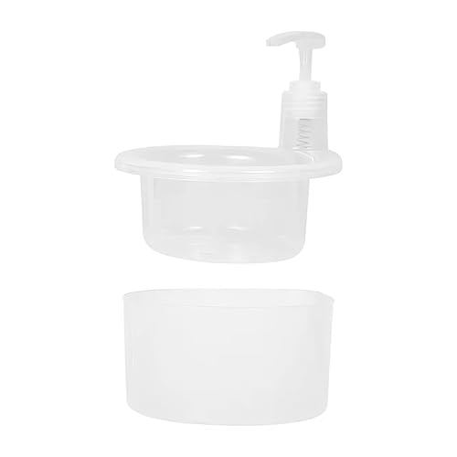 Image of 2 in 1 Multifunctional Plastic Liquid Soap Dispenser & Dish Washing Scrubber Sponge Holder