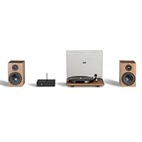 Pro-Ject Stereo Set E1, Analogue HiFi System, All-In-One Hi-Fi Set including E1 Turntable, Stereo Box E Integrated Amplifier, and Speaker Box 5E Speakers (Walnut)