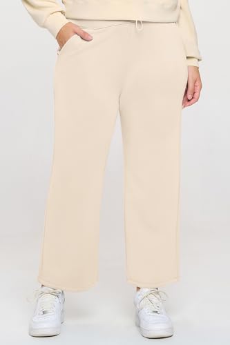 ICONOFLASH Women’s Wide Leg Cropped Pants with Pockets High Waist Lounge Pants Casual Travel Trousers (Small to 3X Large)4