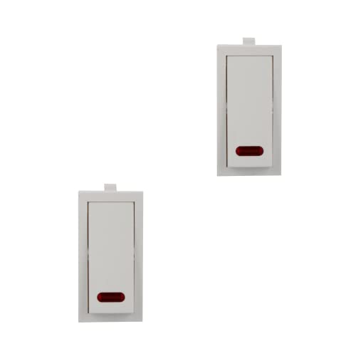 Anchor Roma 1-Way Switch with Neon 21077, White, 20 amp 240V (Pack of 2)