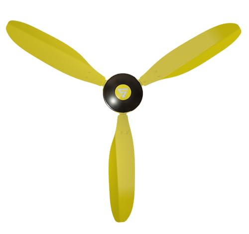 Image of Superfan Super Natura BLDC Ceiling Fan 1200mm | 35W 5 Star | 385 RPM 230 CMM High Speed | Remote Control | 5 Year Warranty | Energy Saving | 90-300V Wide Voltage (Mustard)