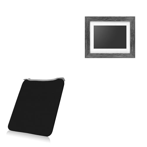 BoxWave Case Compatible with Aluratek 8 in Distressed Wood Photo Frame (6MF185) - SlipSuit, Soft Slim Neoprene Pouch Protective Case Cover - Jet Black