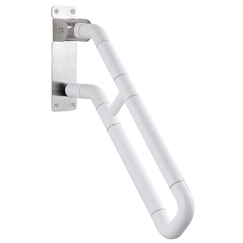 YDIJFLL Wall Mount Railing for Steps Folding Model U-Shaped Stair Handrail Handrails U Shaped Flip Up Grab Bar Mounted Armrest Super Load-Bearing for Garden Terrace Garage(Size:75cm Color:White)