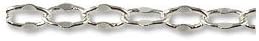 JewelrySupply Crimped Oval Link Cable Chain 3mm Silver Plated (Foot)