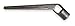 Barbed Wire Line Arm, Galv Steel, 2-3/8 In