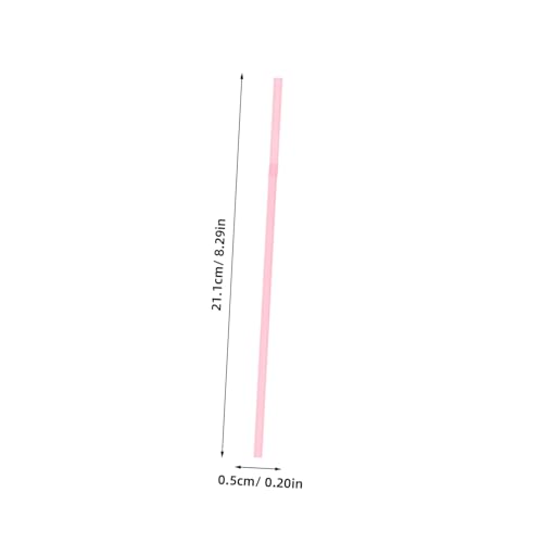 200 pitillos flexibles de plástico rosa de 21.10 cm miniatura 2
