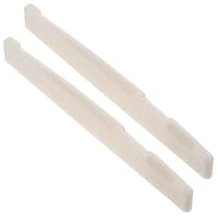 MOLZINY 2 Stück Knochen Stegeinlage Gitarre Brücke Sattel Knochen Sattel Set Gitarre Knochen Sattel Akustikgitarre Stegsattel aus Knochen für 6-saitige Folk Akustik Gitarre E-Gitarren-Knochensattel