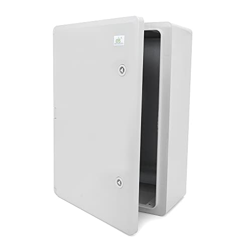 ELS Elektrotechnika Caja de distribución industrial IP65, placa de montaje galvanizada, cierre de puerta con junta circunferencial, carcasa de pared, carcasa vacía de plástico ABS, 350x500x200
