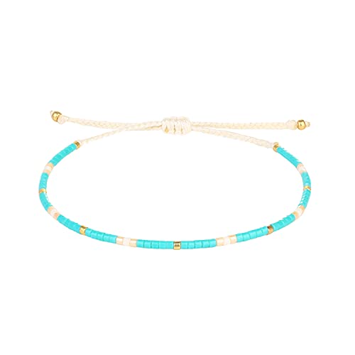 KELITCH Miyuki Friendship Bracelet Boho Seed Beads Women Thin Strand Bracelets Adjustable