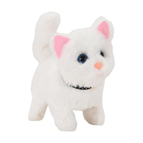Image of Hopping Walking Cat Toy with Sounds, Walking Cat Wiggling Tail, Twitching Mouth and Nose, Educational Interactive Cat Toy for Baby Kids