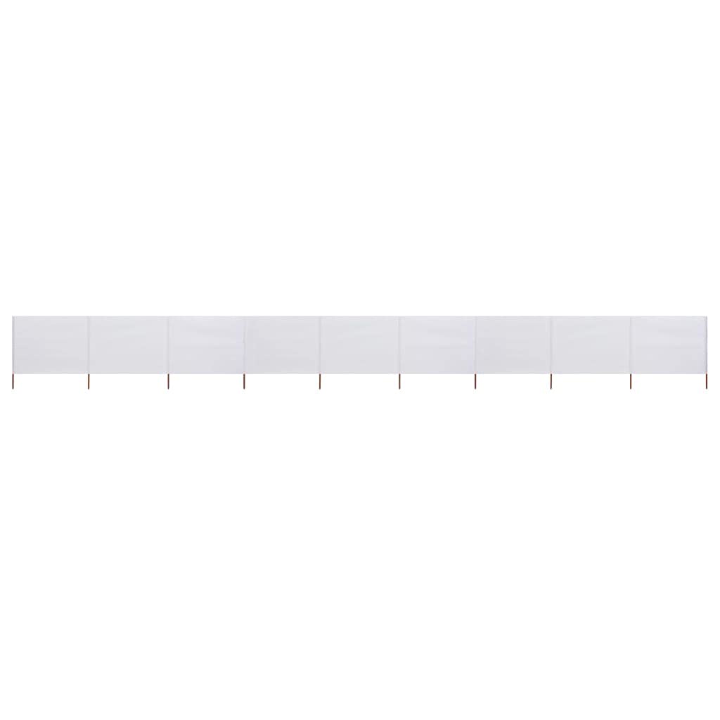 Homgoday 9-panelowy parawan z tkaniny 1200 x 120 cm piaskowo-biały, dekoracja, zewnętrzny parawan balkonowy ogród, przegroda zewnętrzna, na zewnątrz pogrzebowy ogród, separe przegroda zewnętrzna