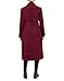 Cole Haan Women's Flared Trench Slick Wool Coat, Bordeaux, 12