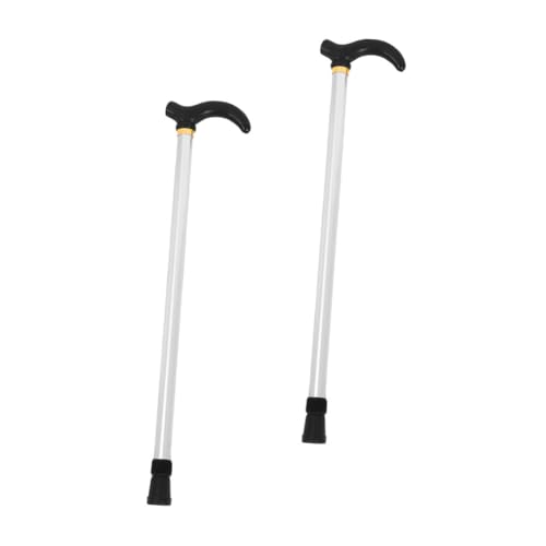 HEMOTON 2piezas Bastón para Personas Mayores Bastón Telescópico de Aleación de Aluminio Altura Extensible y Plegable para Uso Cómodo Interiores y Exteriores Unidades
