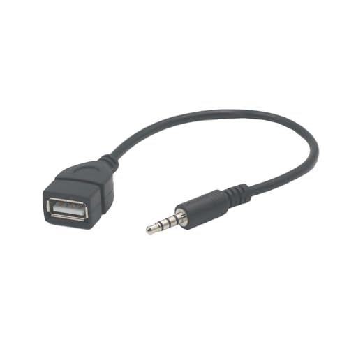 XINSHEYE イヤホンジャック 変換 usb イヤホンジャック usb イヤホン オーディオ変換アダプタ 3.5 mm AUXオーディオプラグからUSB Aマザー車載 車載ステレオ、車載GPS、CD、DVDオーディオに適用する