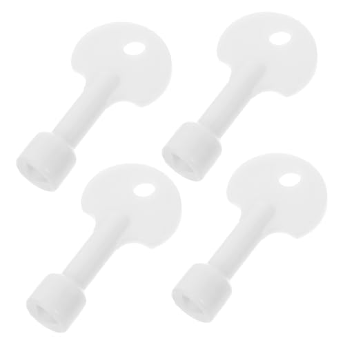 HOMSFOU 4 Piezas Llave De Bote De Basura Llave De Plastico Llave Triangular Llave Para Bote De Basura Bote De Basura Al Aire Libre Cerradura De Contenedor Al Aire Libre Beige Abdominales