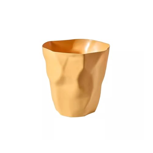 Basurero amarillo grande sin tapa 12L miniatura 1