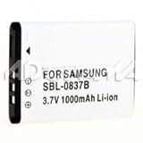 Power2000 SLB 0837B Replacement Lithium Ion Battery 3.7v, 1000mAh for Samsung Digital Cameras