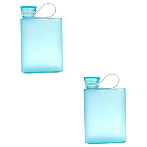 Bouteille d'eau plate et étanche Mikinona réutilisable avec cordelette de transport