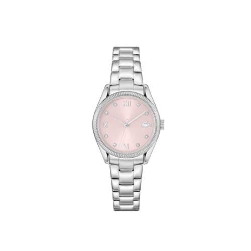 Lacoste Reloj con Movimiento de Cuarzo de Tres Manecillas para Mujer Colección Parisienne con Correa de Acero Inoxidable Plateada - 2001422 Lacoste Reloj con Movimiento de Cuarzo de Tres Manecillas para Mujer Colección Parisienne con Correa de Acero Inoxidable Plateada - 2001422
